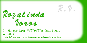 rozalinda voros business card